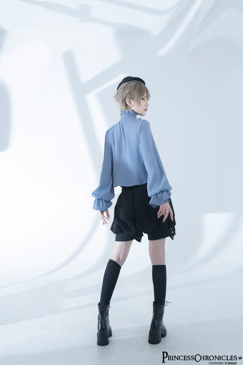 Narrative Rule - Ouji Lolita Shorts Set, Long Vest - Image 5