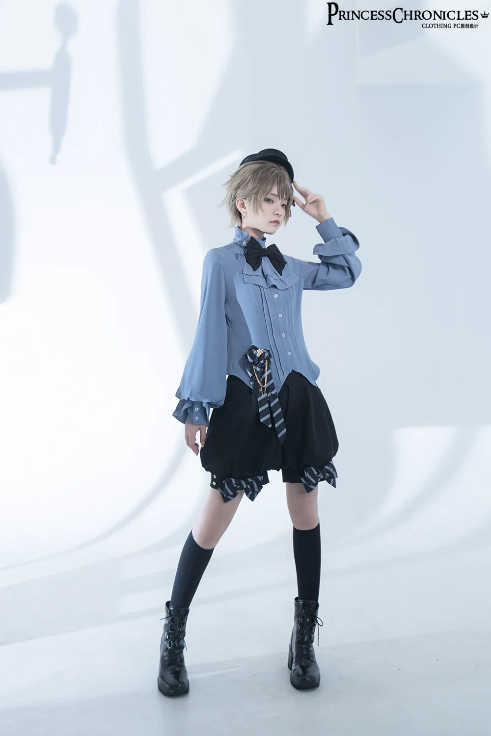 Narrative Rule - Ouji Lolita Shorts Set, Long Vest - Image 7