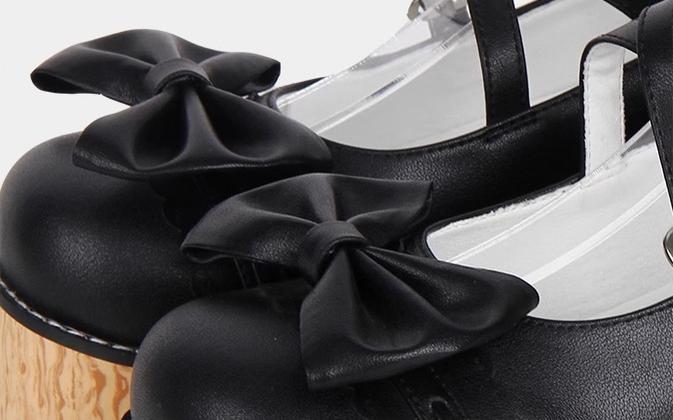 Angelic Imprint - Princess Lolita Platform Shoes, Wood Grain Sole - Image 5