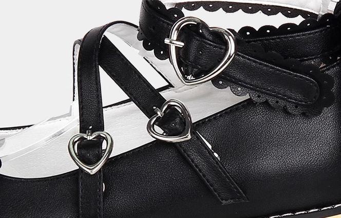 Angelic Imprint - Princess Lolita Platform Shoes, Wood Grain Sole - Image 6