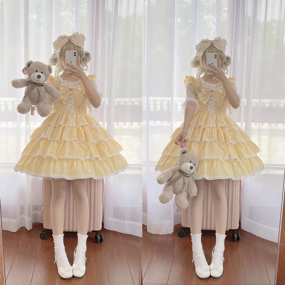 Princess Tata Kawaii Solid Color Lolita JSK - Image 16