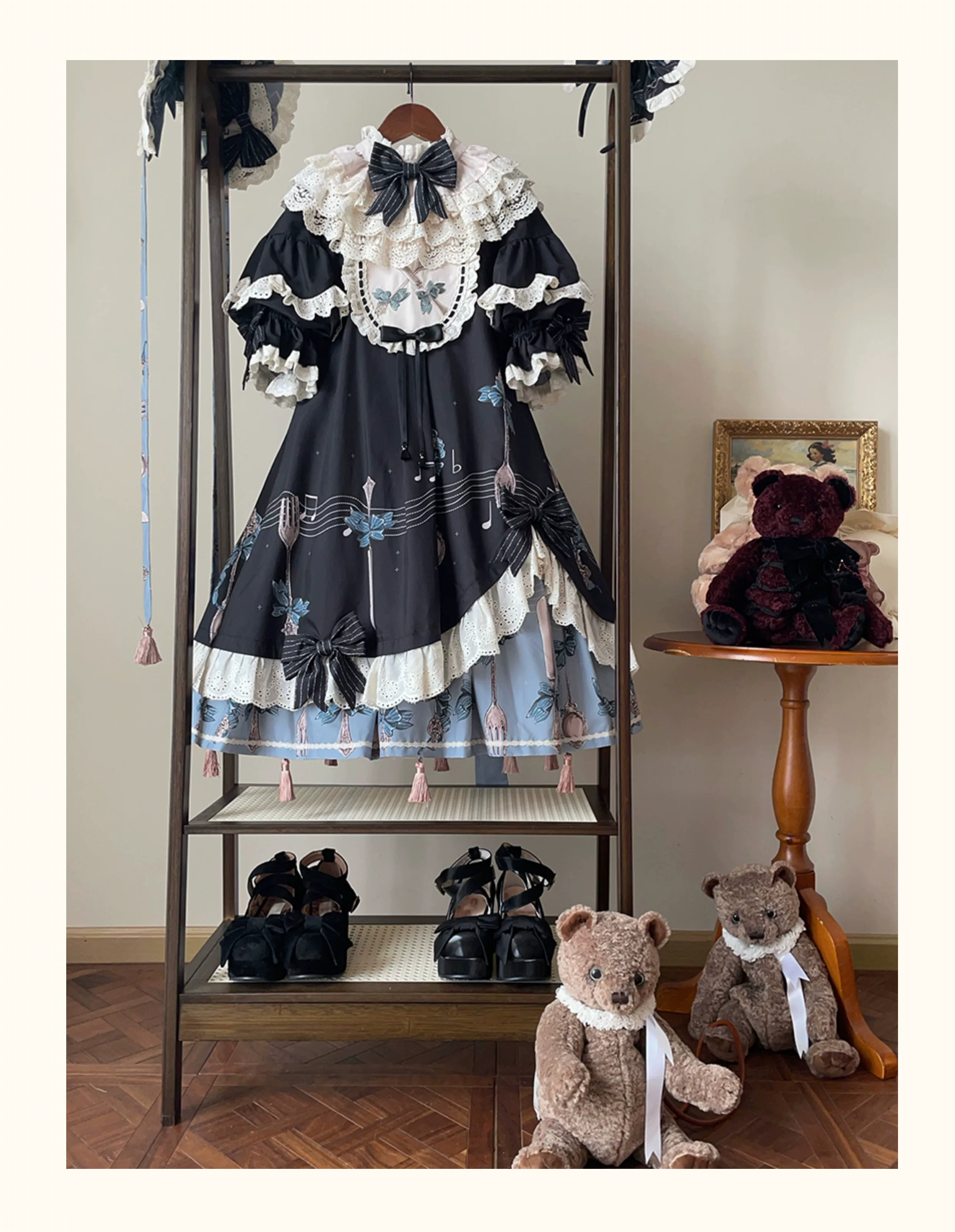 Witch's Banquet - Printed Doll-like Sweet Lolita OP, Apron-like Front - Image 20