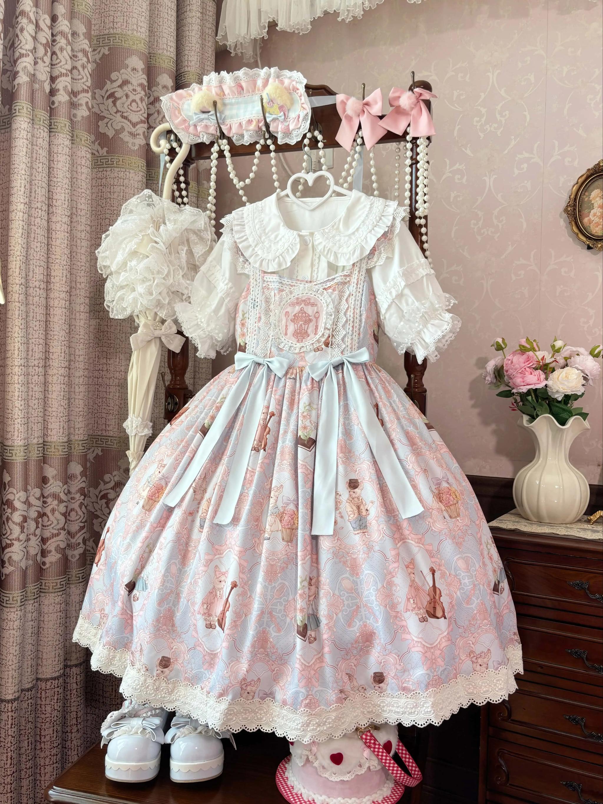 Suiyi - Candy Party - Printed Sweet Lolita JSK, Peter Pan Collar Shirt - Image 10