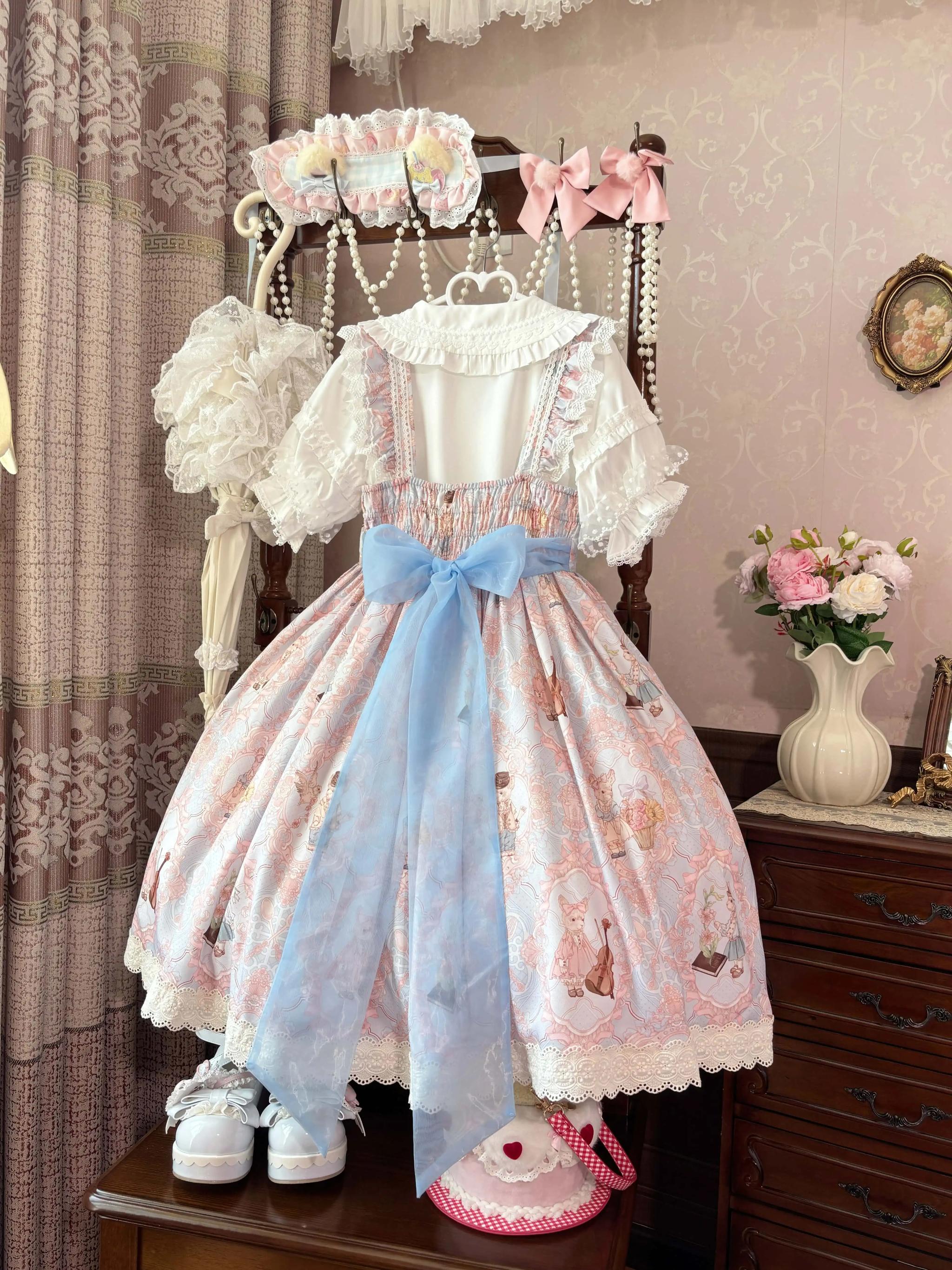 Suiyi - Candy Party - Printed Sweet Lolita JSK, Peter Pan Collar Shirt - Image 11