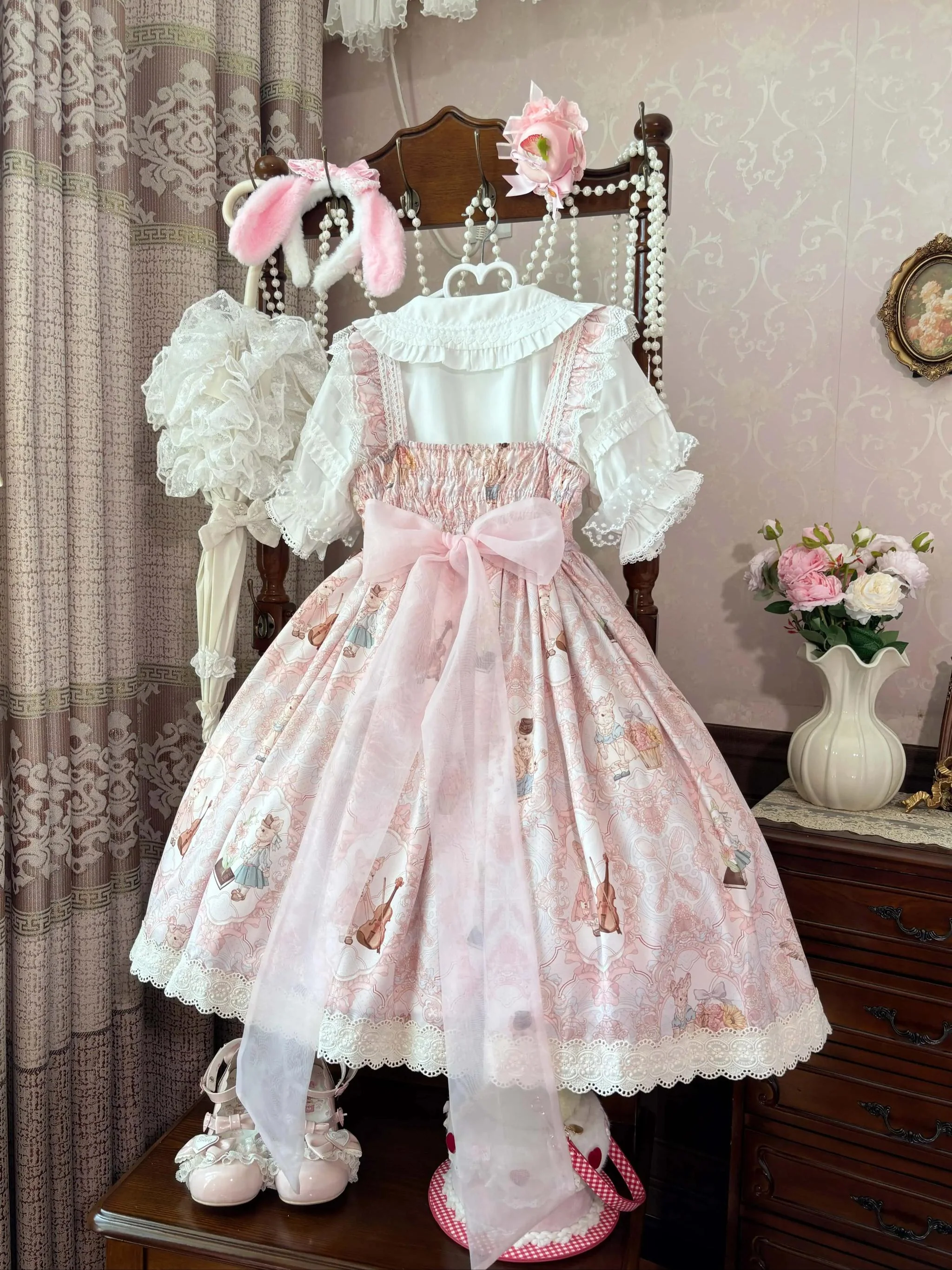 Suiyi - Candy Party - Printed Sweet Lolita JSK, Peter Pan Collar Shirt - Image 13