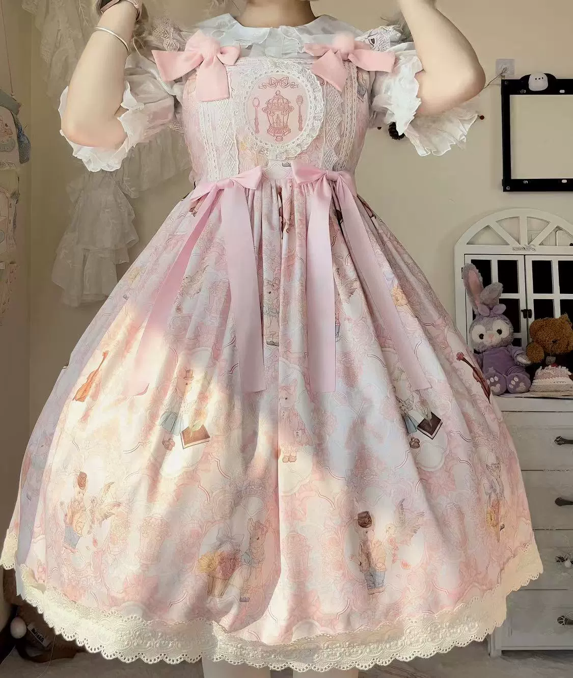 Suiyi - Candy Party - Printed Sweet Lolita JSK, Peter Pan Collar Shirt - Image 3