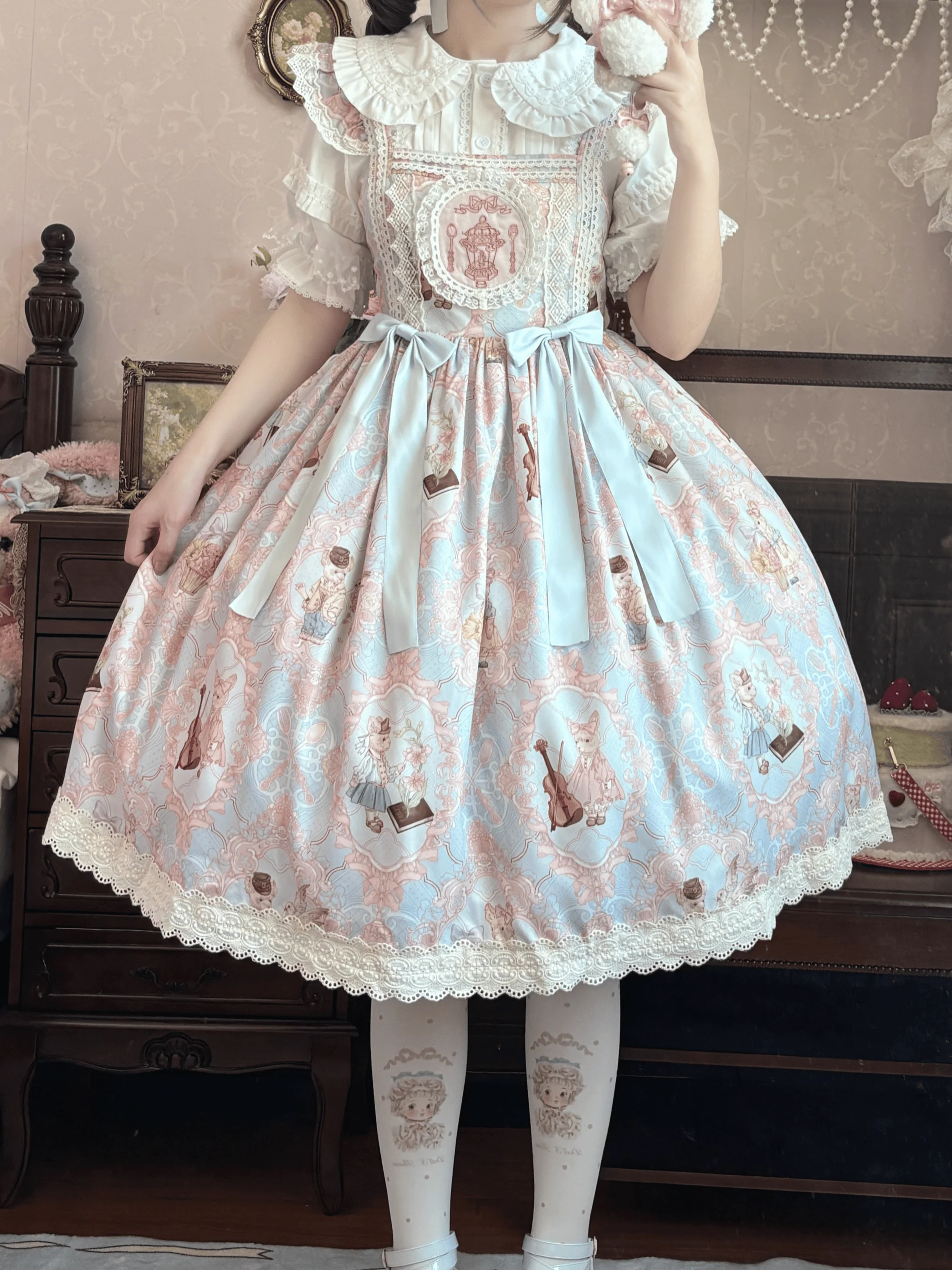 Suiyi - Candy Party - Printed Sweet Lolita JSK, Peter Pan Collar Shirt - Image 6