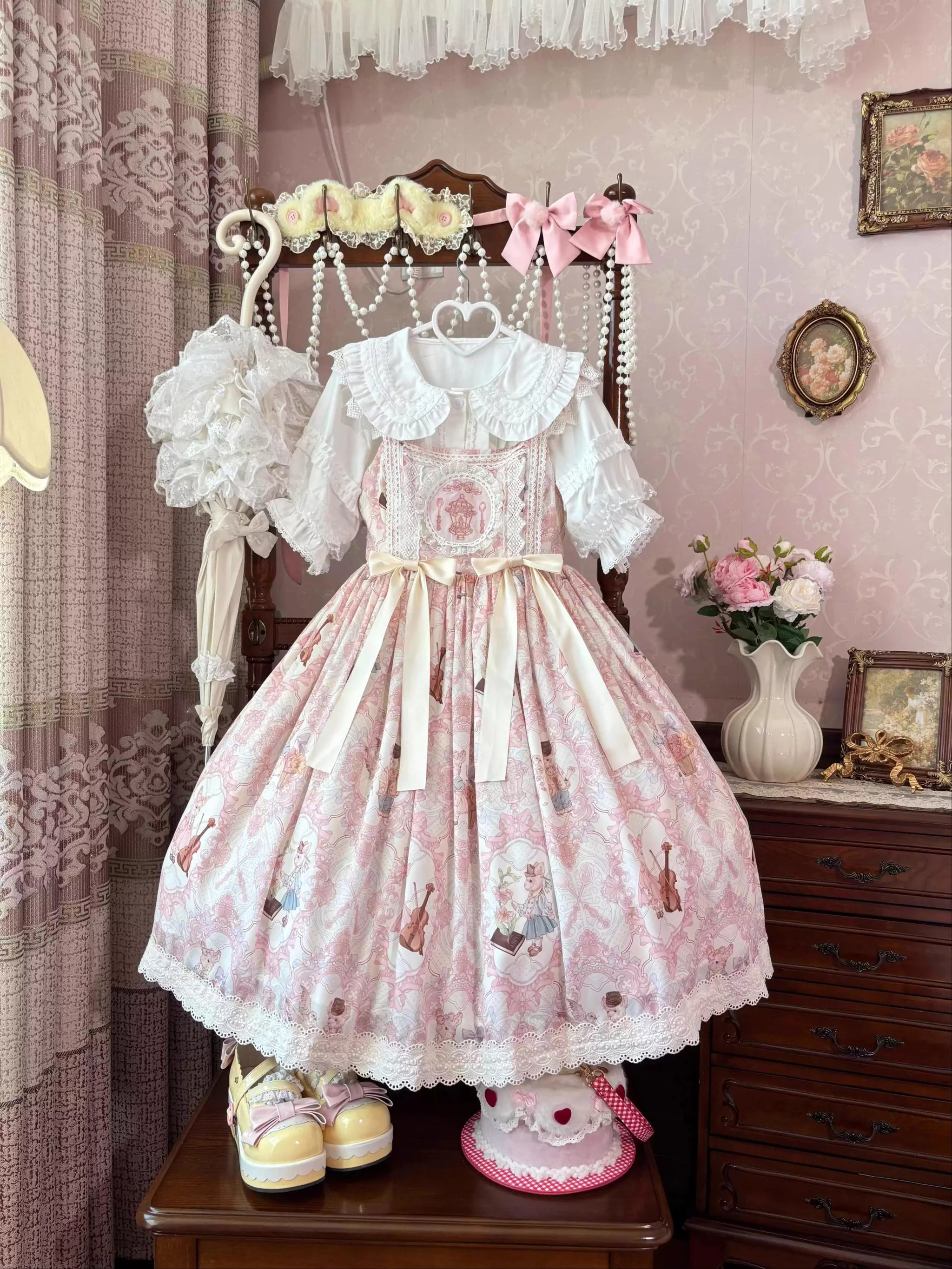 Suiyi - Candy Party - Printed Sweet Lolita JSK, Peter Pan Collar Shirt - Image 7