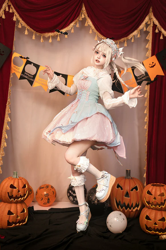 Lemon Honey - Pumpkin Lamp - Gothic Lolita Witch Hat, Halloween Broom Hairband - Image 25