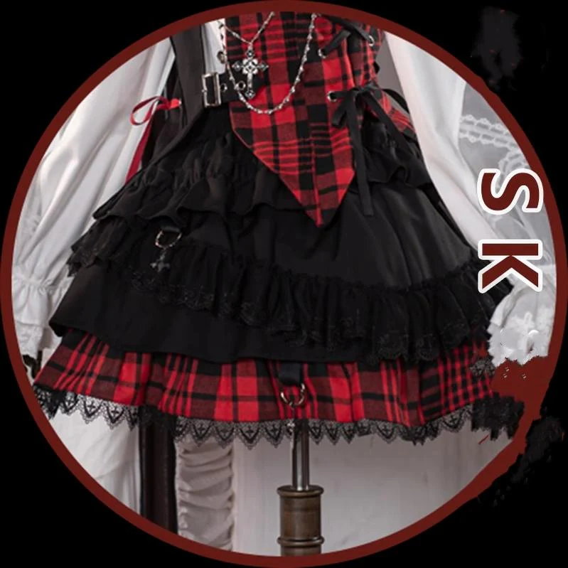Kalila - Punk Lolita Dress Set Plaid Shorts Set - Image 27