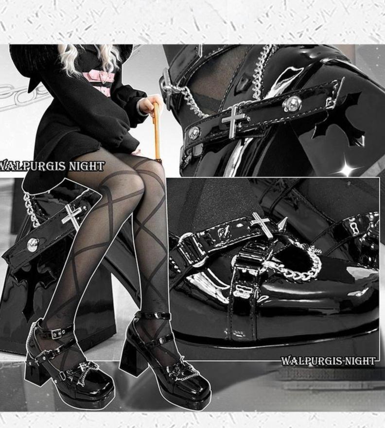 Witch's Night - Punk Lolita Heels Y2K Elegant Lolita Shoes - Image 3