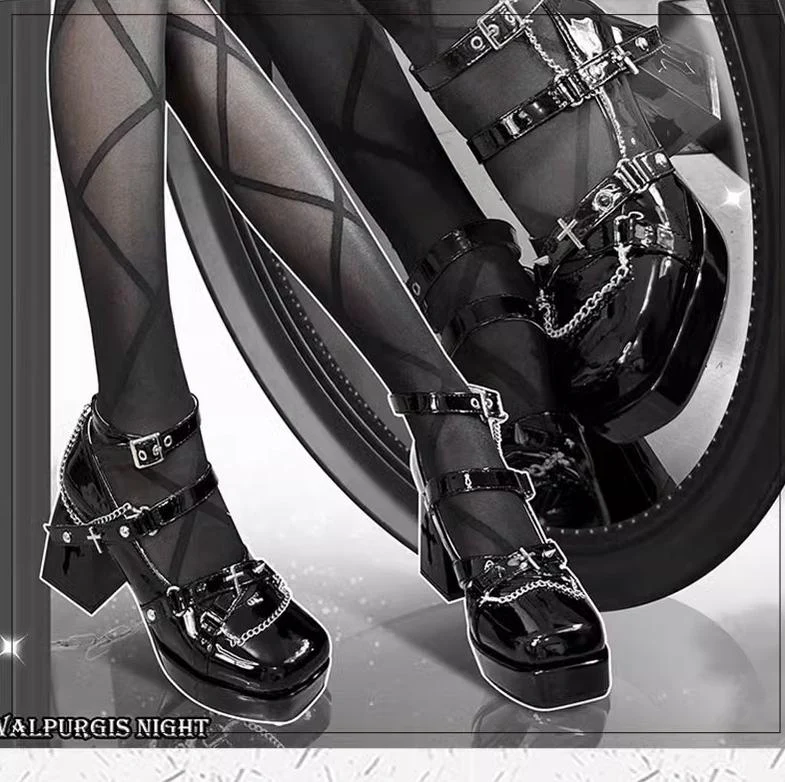 Witch's Night - Punk Lolita Heels Y2K Elegant Lolita Shoes - Image 5