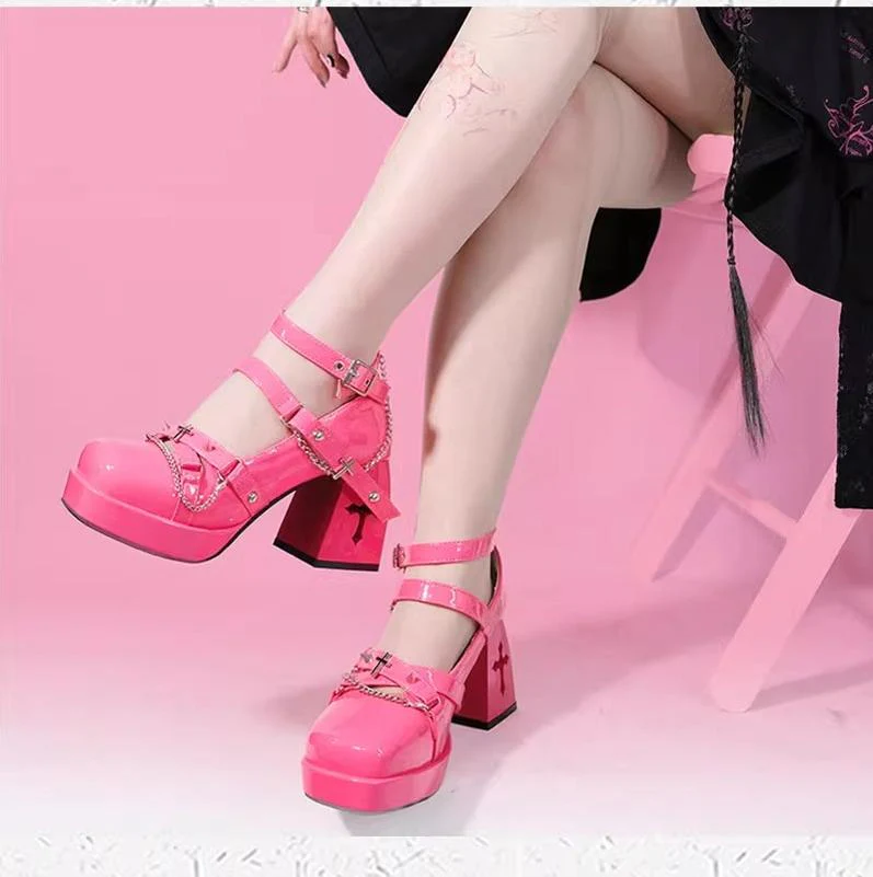 Witch's Night - Punk Lolita Heels Y2K Elegant Lolita Shoes - Image 8