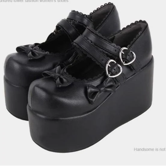 Angelic Imprint - Angelic Imprint - Punk Lolita Shoes High Platform Shoes with Bow - Image 3