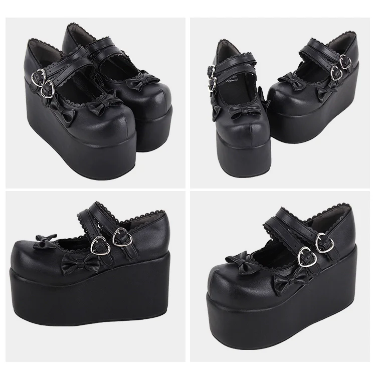 Angelic Imprint - Angelic Imprint - Punk Lolita Shoes High Platform Shoes with Bow - Image 8