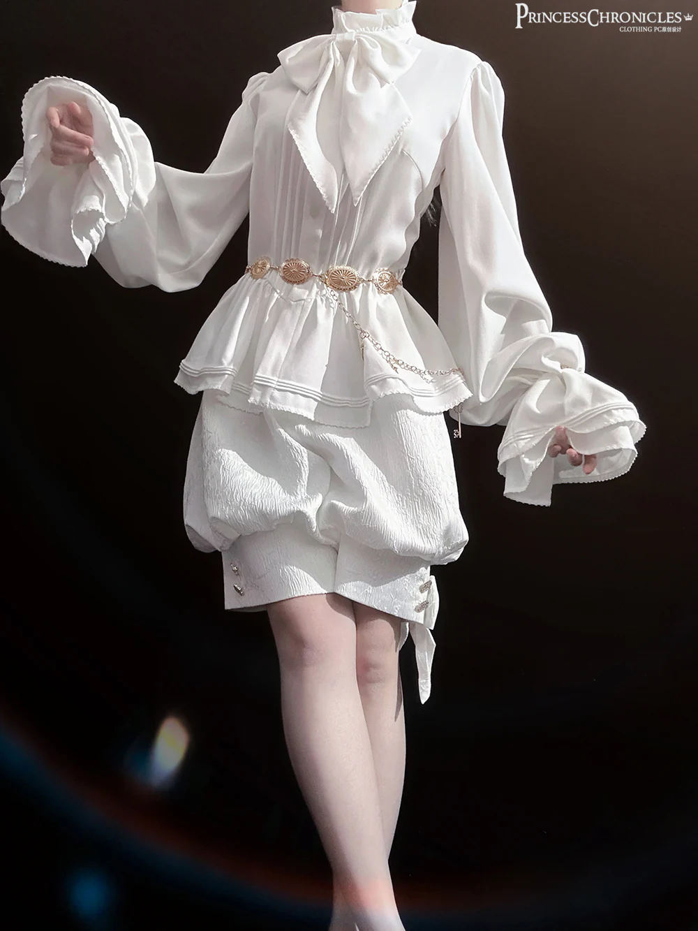 Rabbit Hunting White Moonlight - Retro Gothic Lolita Metal Waist Chain - Image 4