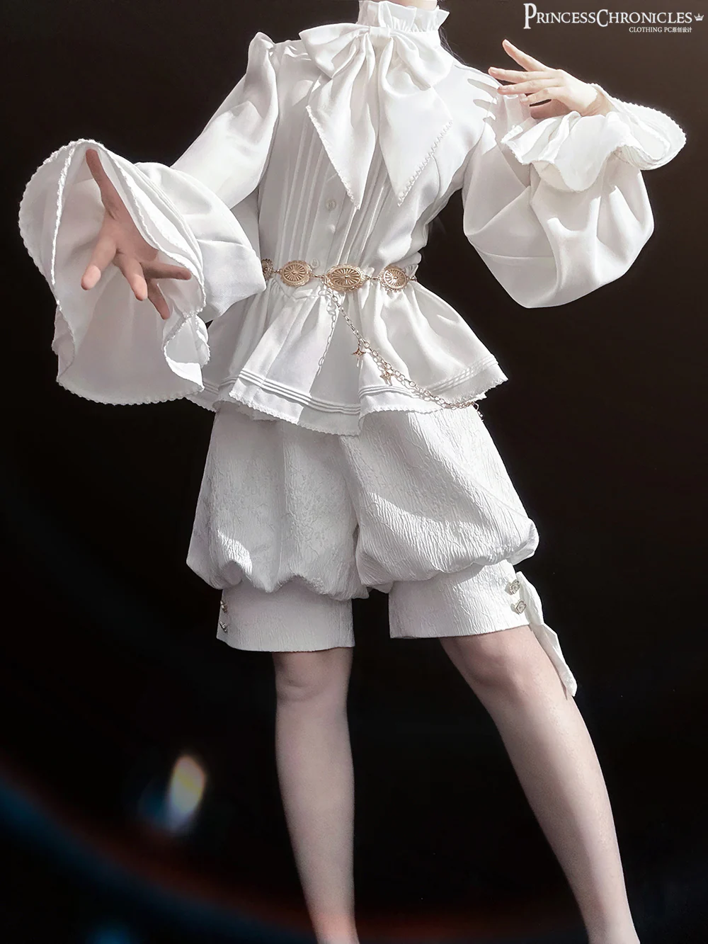 Rabbit Hunting White Moonlight - Retro Gothic Lolita Metal Waist Chain - Image 5