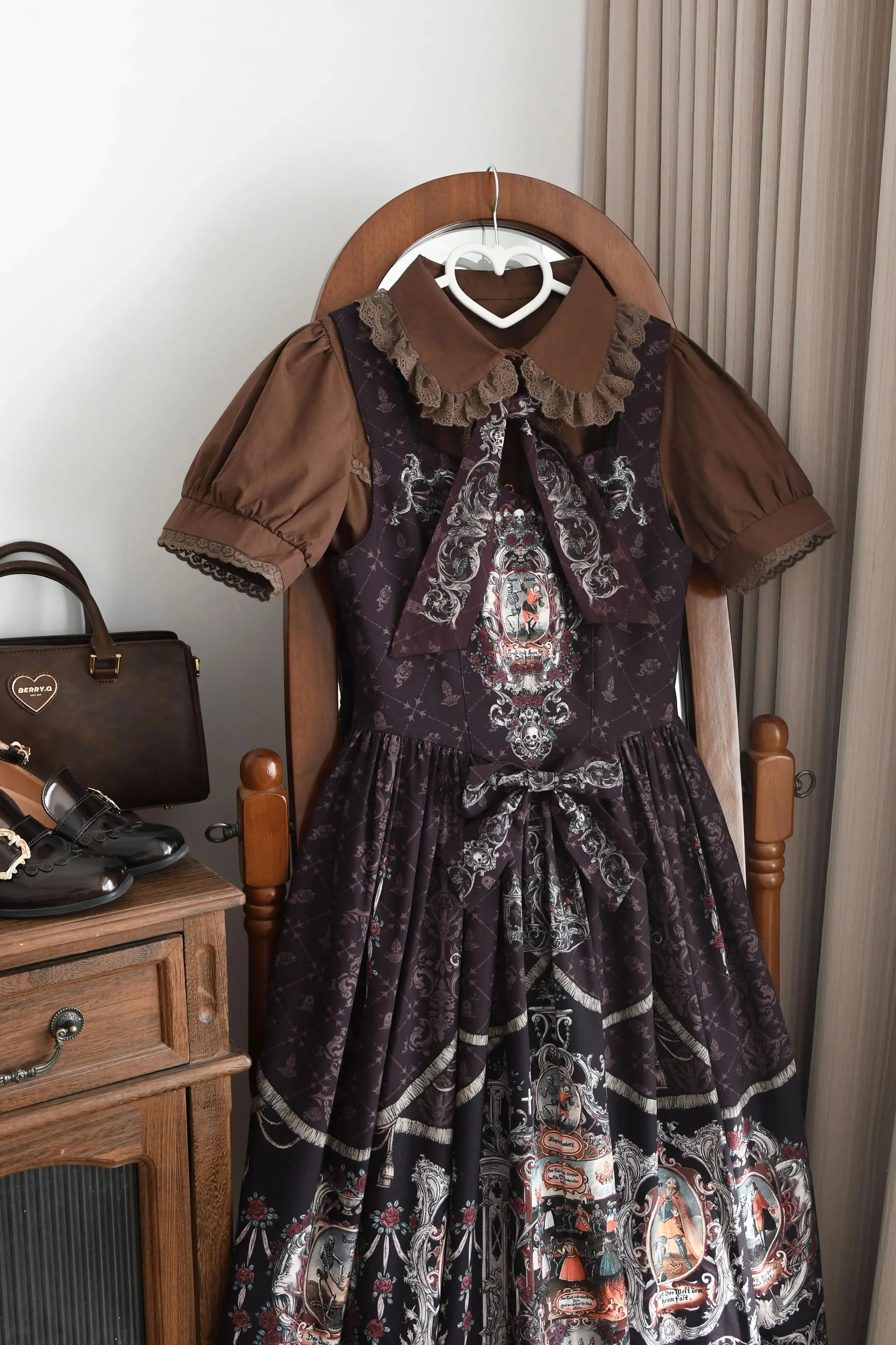 Lily - Cotton Retro Lolita Blouse with Lace Ruffles and Short Sleeve - Image 14