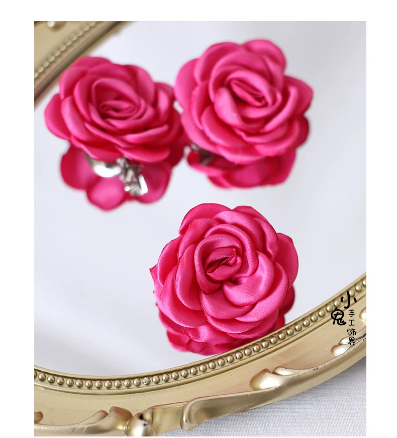 Xiaogui - Retro Lolita Brooch Rose Hairpins Flower Headdress - Image 17