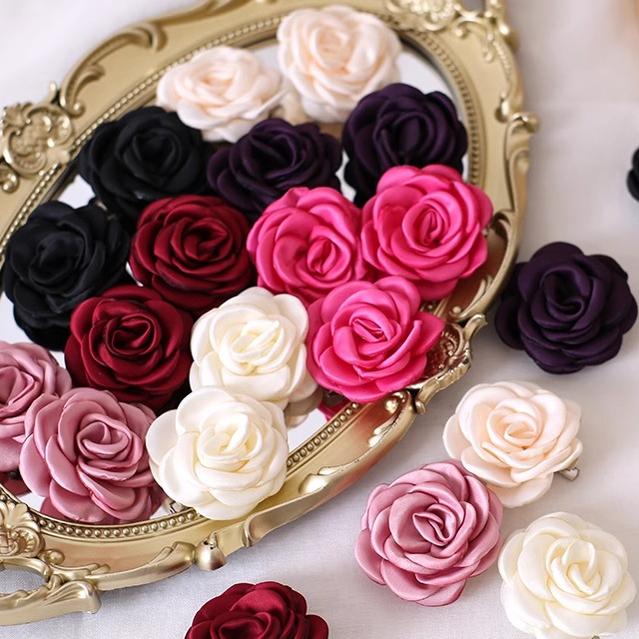 Xiaogui - Retro Lolita Brooch Rose Hairpins Flower Headdress - Image 5
