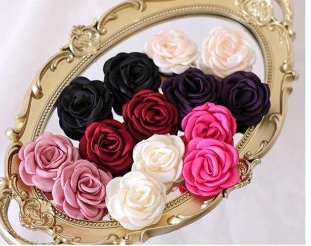 Xiaogui - Retro Lolita Brooch Rose Hairpins Flower Headdress - Image 7