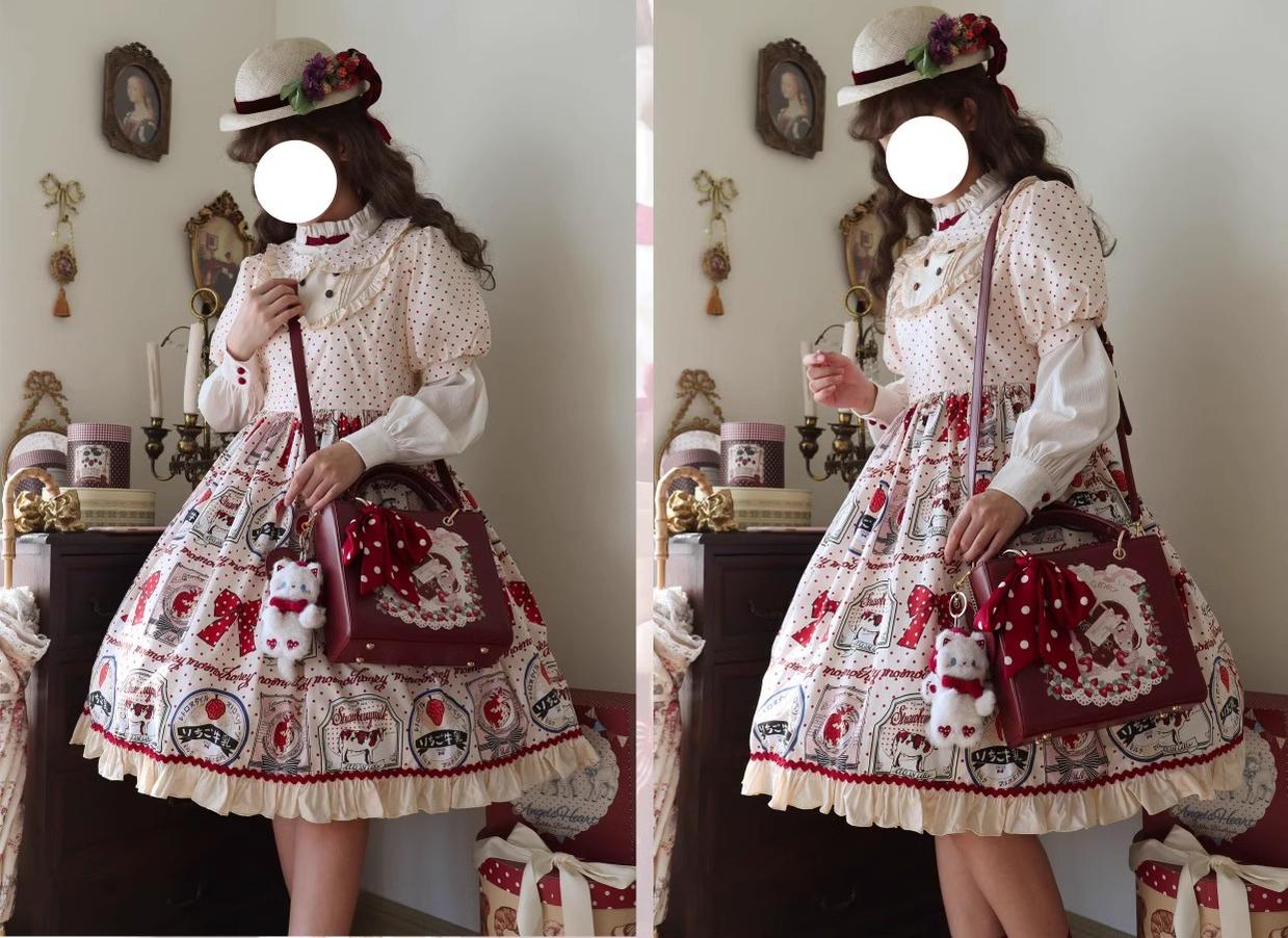 Morning Glory - Retro Lolita Handbag PU Square Wedding Bag - Image 9