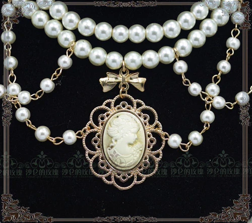Manor Ball II - Retro Lolita Necklace Pearl Necklace - Image 15