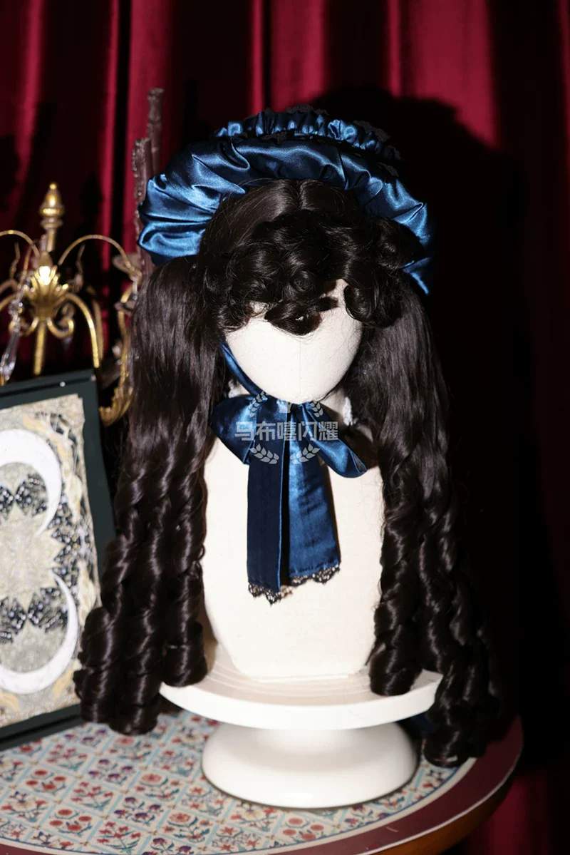 Retro Lolita Roman Roll Wig, Detachable Ponytails - Image 23