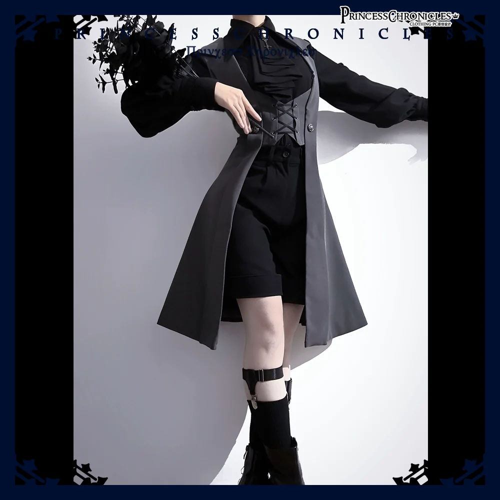 The Night Prelude - Retro Lolita Vest Gothic Lolita Black Waistcoat - Image 3