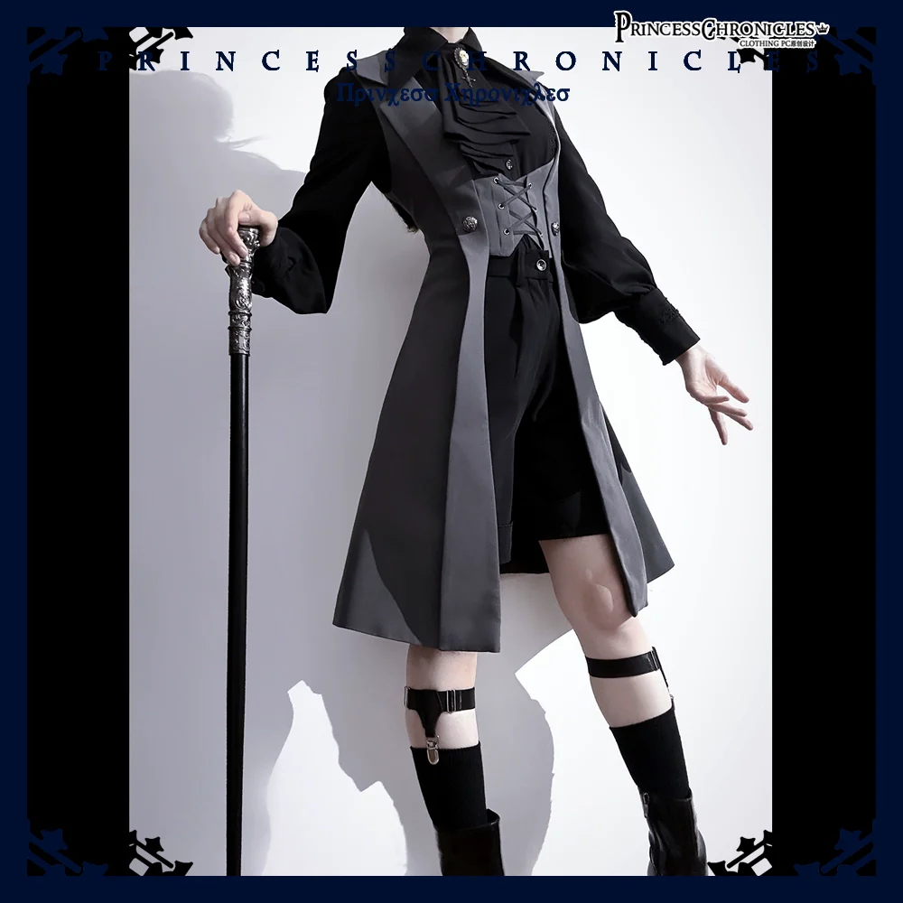 The Night Prelude - Retro Lolita Vest Gothic Lolita Black Waistcoat - Image 4