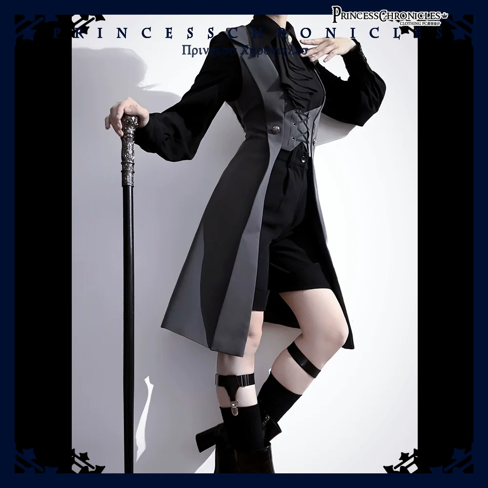 The Night Prelude - Retro Lolita Vest Gothic Lolita Black Waistcoat - Image 5