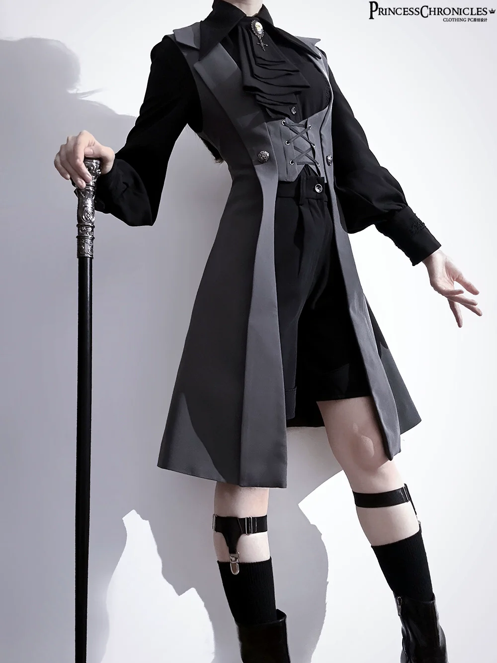 The Night Prelude - Retro Lolita Vest Gothic Lolita Black Waistcoat - Image 6