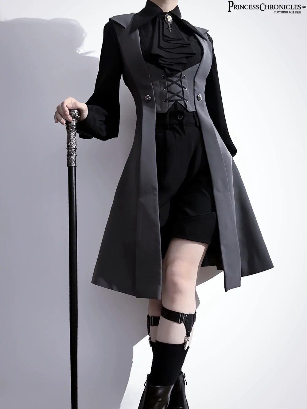 The Night Prelude - Retro Lolita Vest Gothic Lolita Black Waistcoat - Image 7