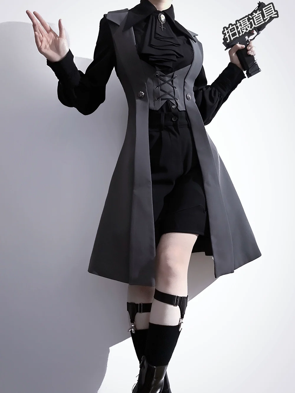 The Night Prelude - Retro Lolita Vest Gothic Lolita Black Waistcoat - Image 8