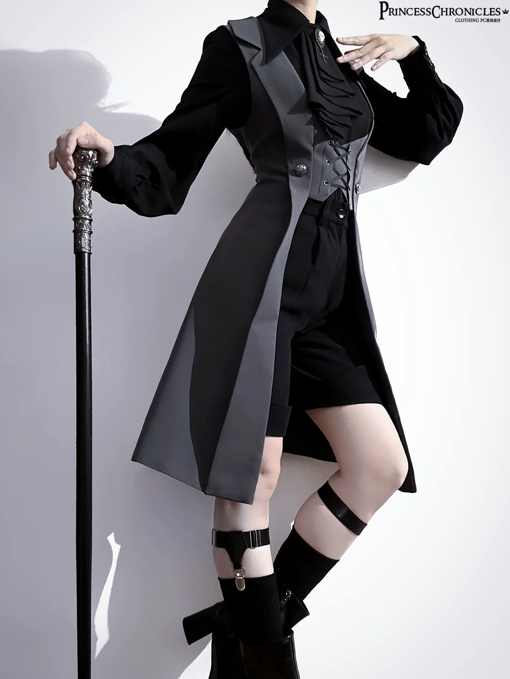The Night Prelude - Retro Lolita Vest Gothic Lolita Black Waistcoat - Image 9