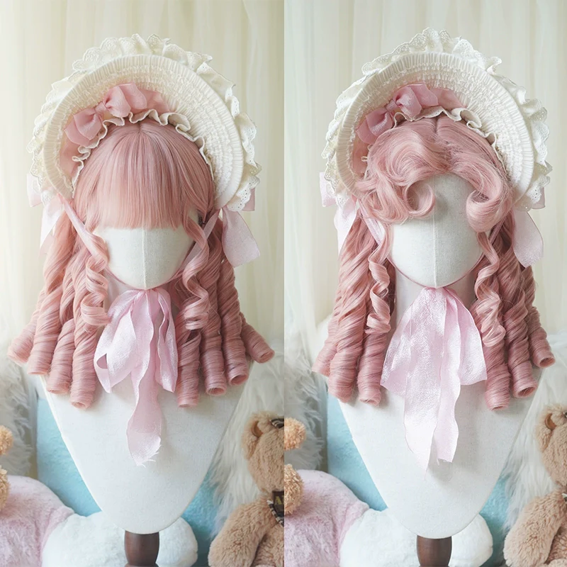 Imperial Tea - Retro Lolita Wig Short Roman Curl Hairpiece - Image 4