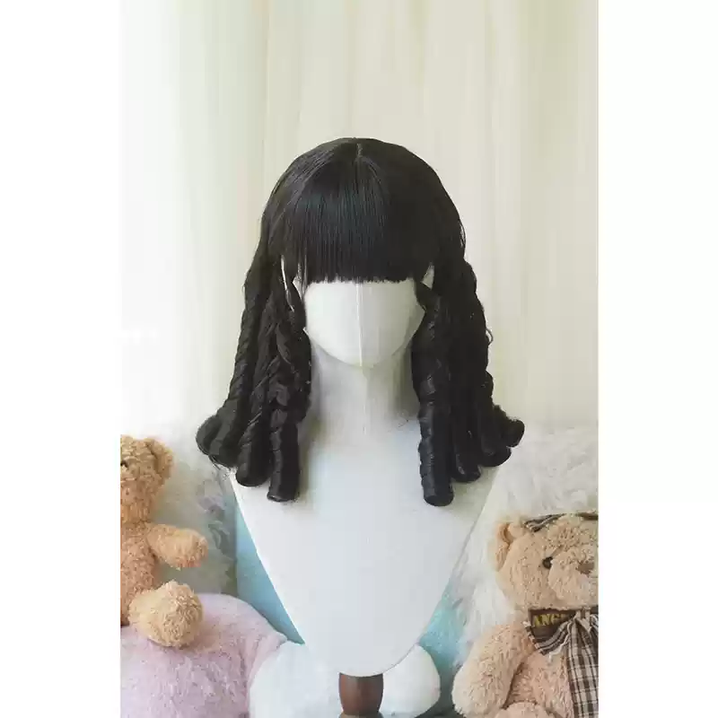 Imperial Tea - Retro Lolita Wig Short Roman Curl Hairpiece - Image 7