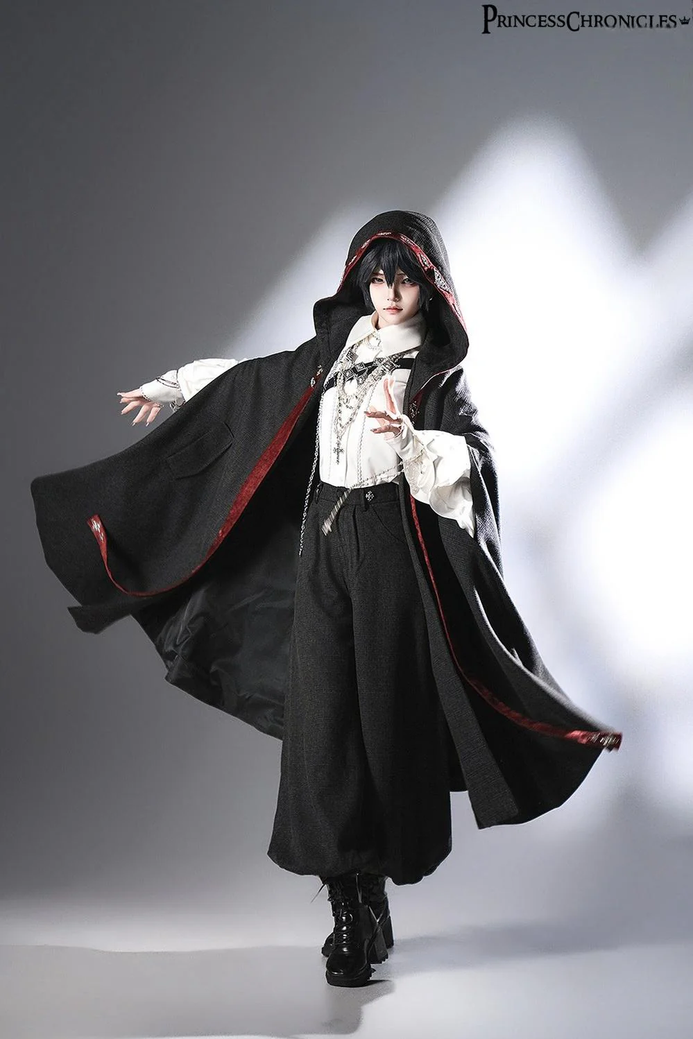 Divine Covenant - Retro Ouji Lolita Pants Suit Male Lolita Long Cape - Image 5