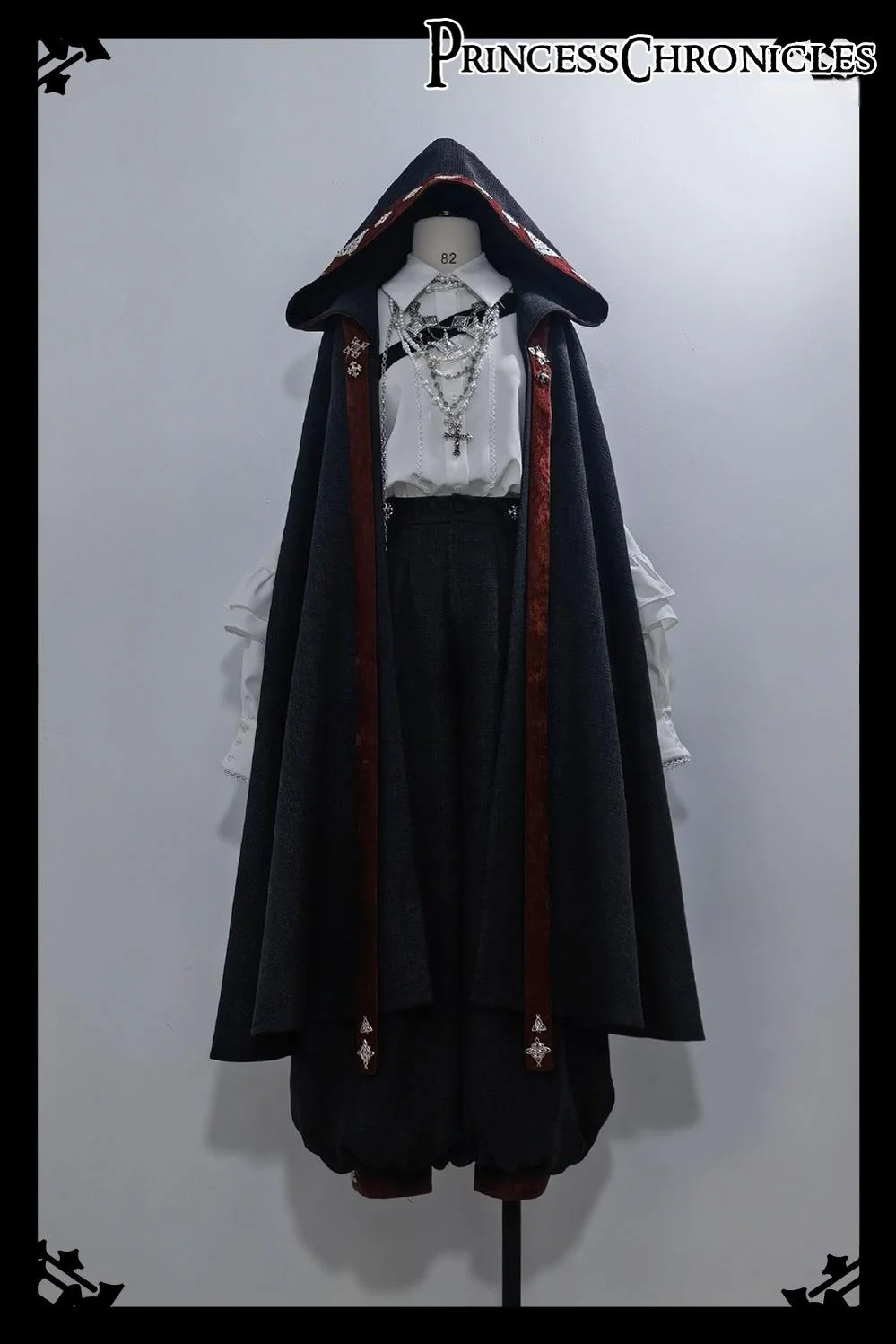 Divine Covenant - Retro Ouji Lolita Pants Suit Male Lolita Long Cape - Image 6