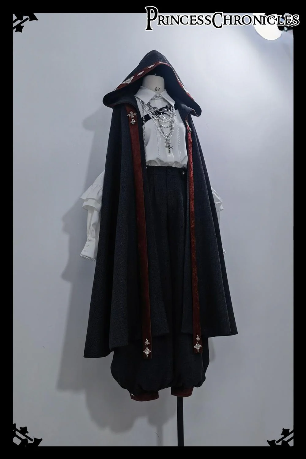 Divine Covenant - Retro Ouji Lolita Pants Suit Male Lolita Long Cape - Image 7