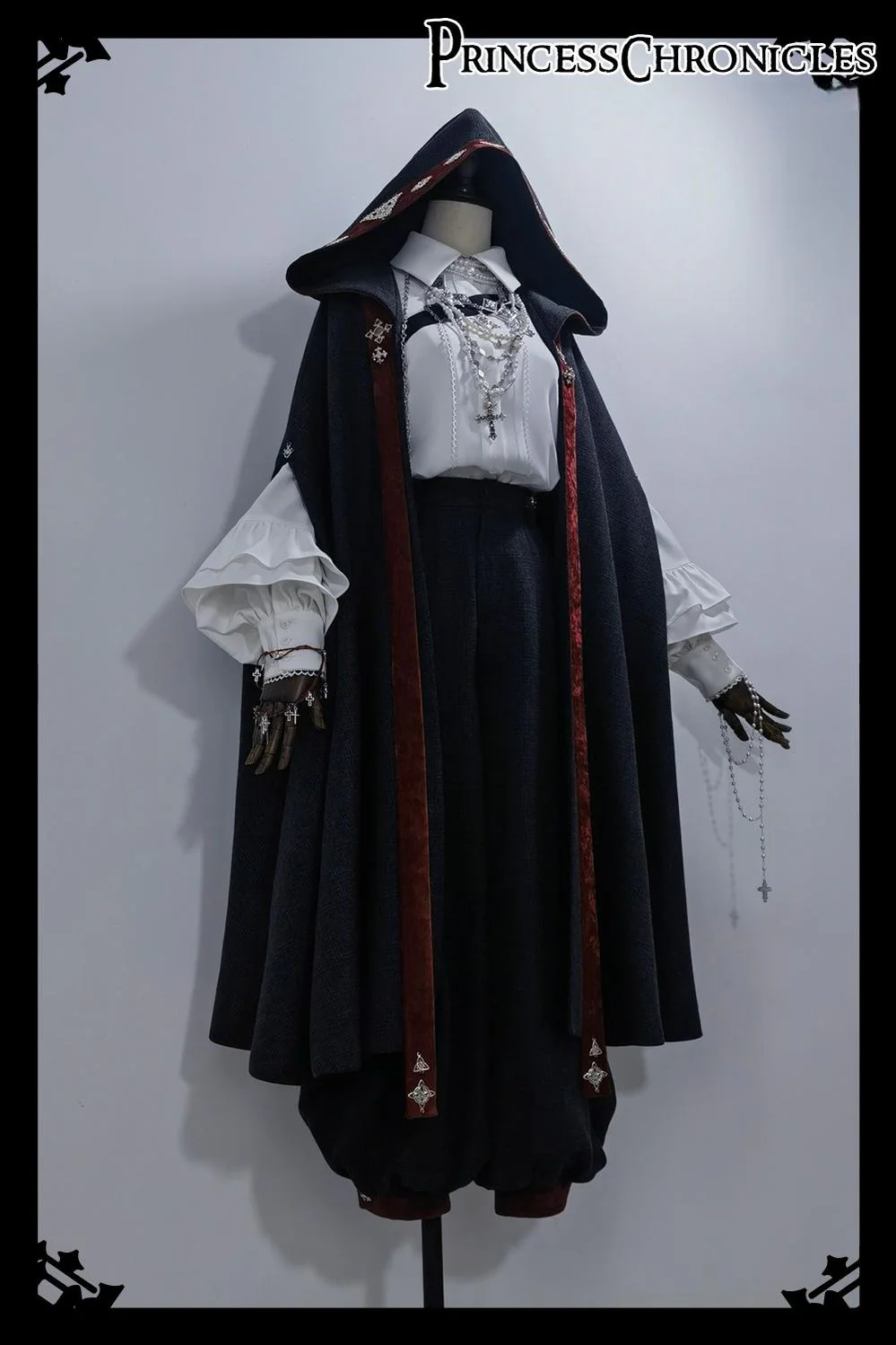 Divine Covenant - Retro Ouji Lolita Pants Suit Male Lolita Long Cape - Image 9