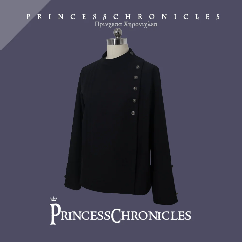 Ruwoxichen - Retro Ouji Lolita Prince Style Black Blouse - Image 23