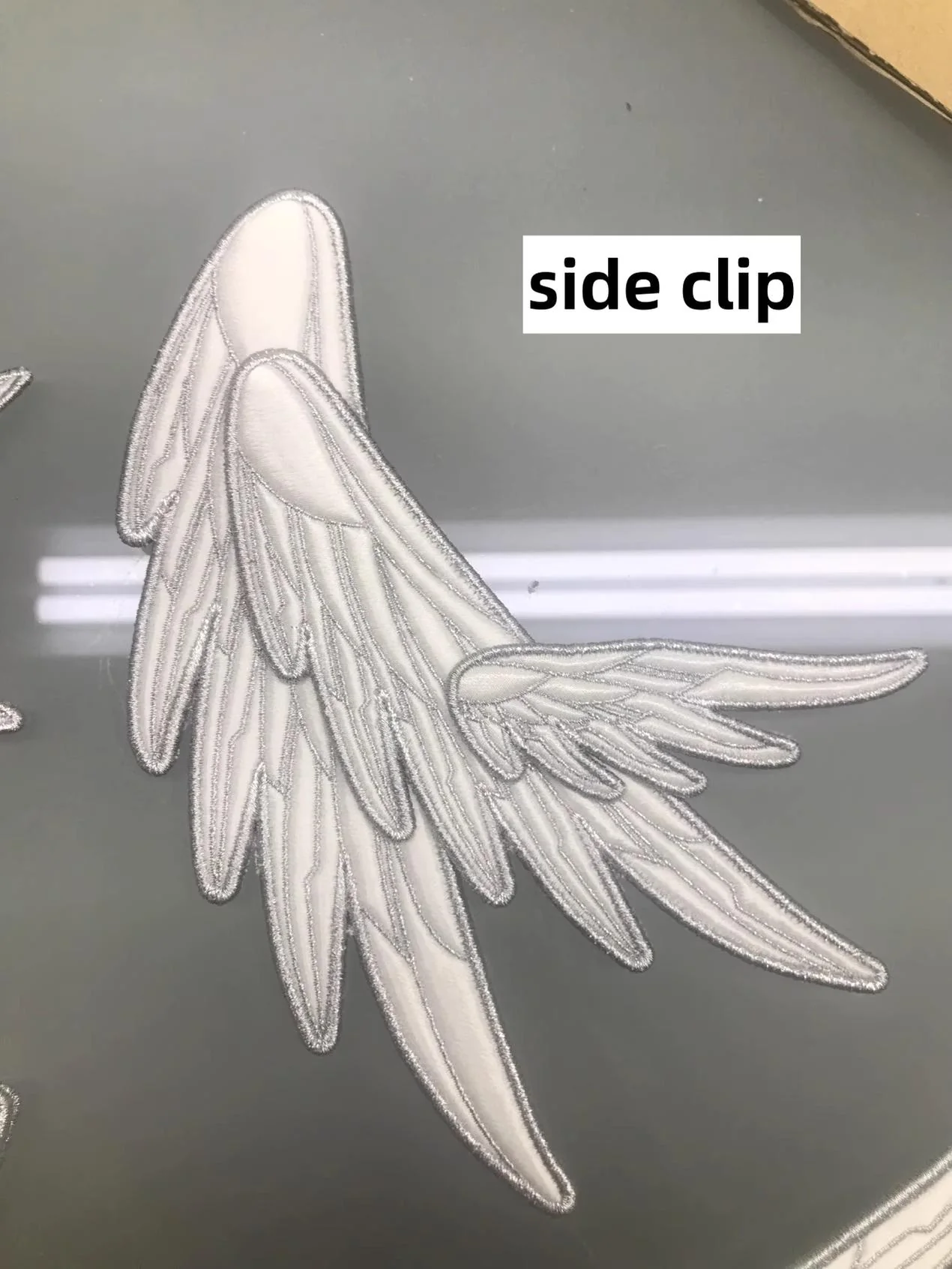 LustrE - Metallic Angel - Silver-white Punk Lolita JSK, Wing and Rhinestone Details - Image 23