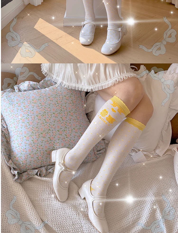 Roji roji - Bear Bunny Cotton Lolita Calf Socks - Image 12