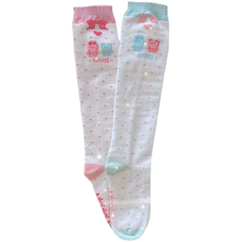Roji roji - Bear Bunny Cotton Lolita Calf Socks - Image 5