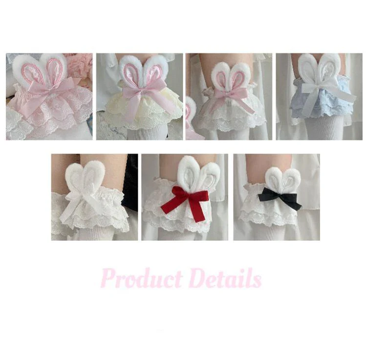 Cotton Lolita Bunny Ear Socks Summer Bow Short Socks - Image 19