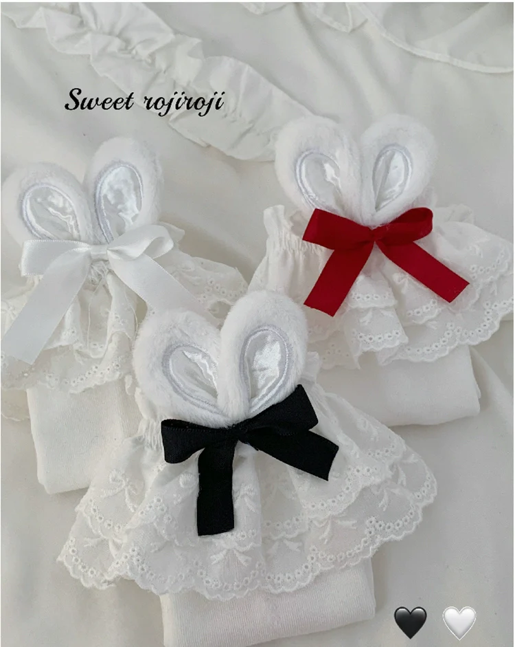 Cotton Lolita Bunny Ear Socks Summer Bow Short Socks - Image 21