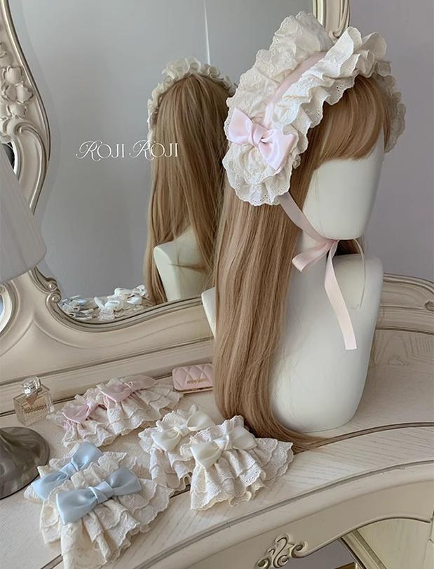 Roji Roji - Kawaii Lolita Lace Cuffs Summer Butterfly Bow Arm Sleeves - Image 4