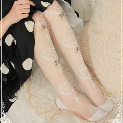 Roji roji - Super Thin Summer Lolita Knee Socks - Image 23