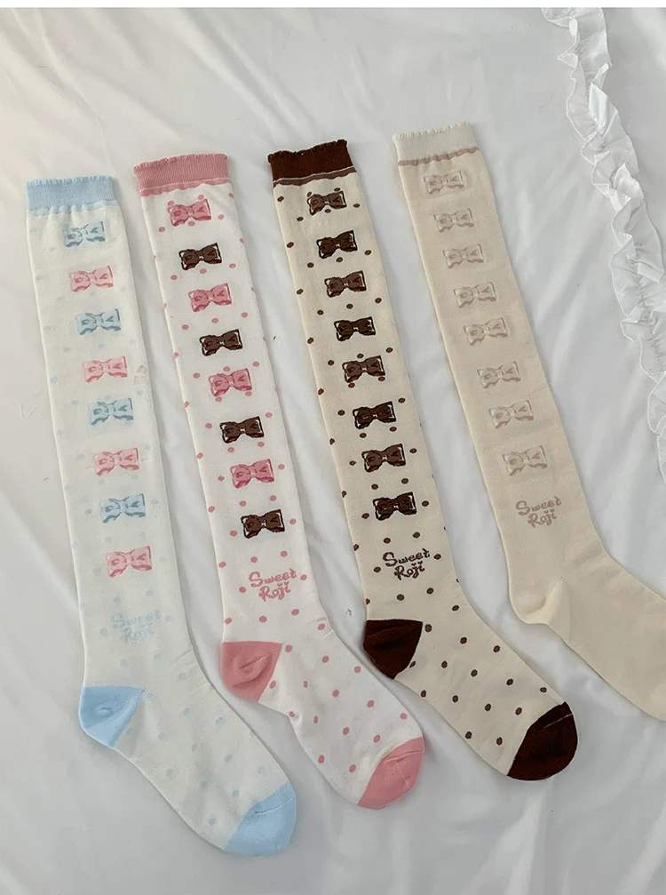 Roji Roji - Winter Lolita Thigh High Socks Slim Leg Socks - Image 11